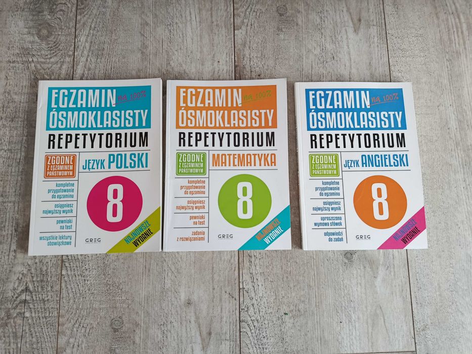3 Reperytoria +3 arkusze egzaminacyjne 8 klasisty