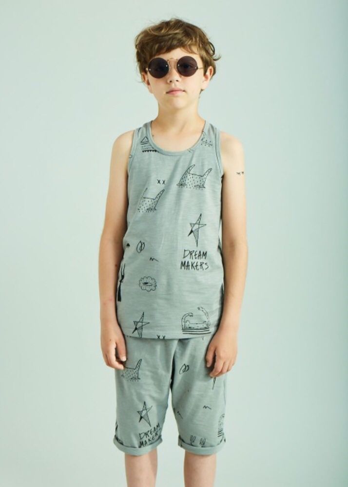 Tank top Kids on the Moon zielony 4 (104/110 cm)