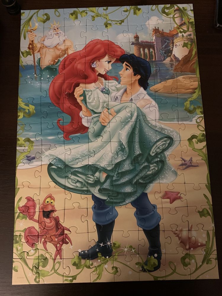 Puzzle 100 Syrenka Disney 5+ Kompletne