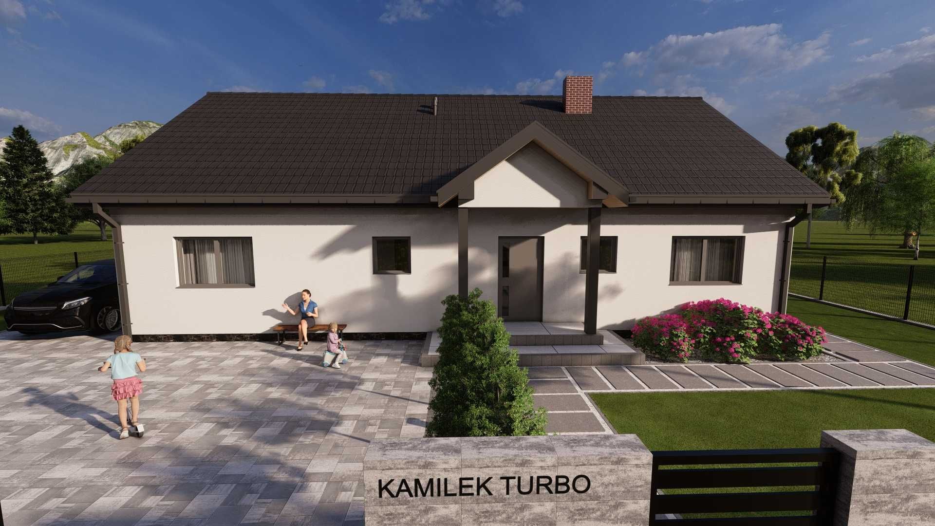 DOM Kamilek Turbo 126m2 dom parterowy duży