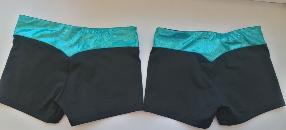 Шортики танцевальные для выступлений,на девочку чёрные эластик танцы