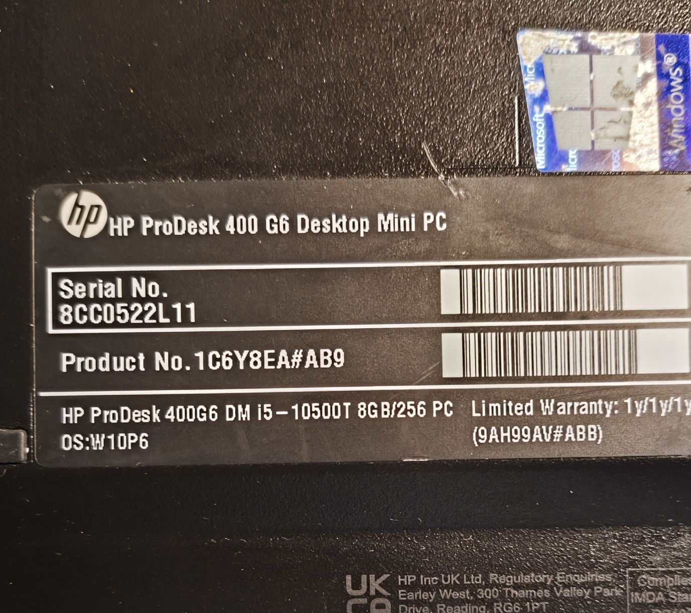 HP ProDesk 400 G6 Mini i5-10500T/16gb/256gb/1tb/Garantia