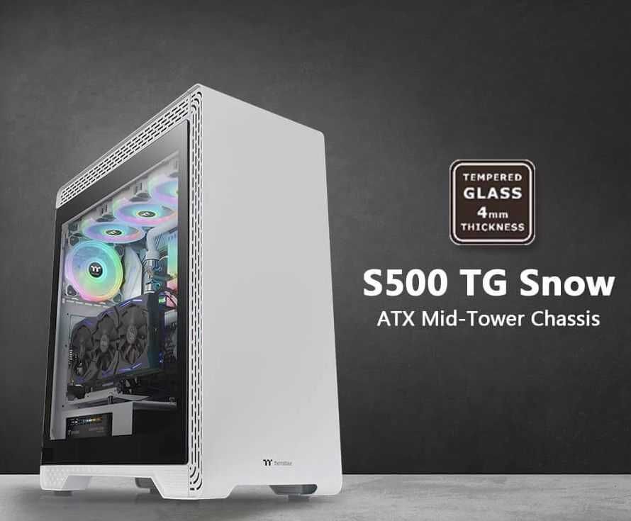 НОВИЙ Корпус Thermaltake S500 Tempered Glass Snow Edition