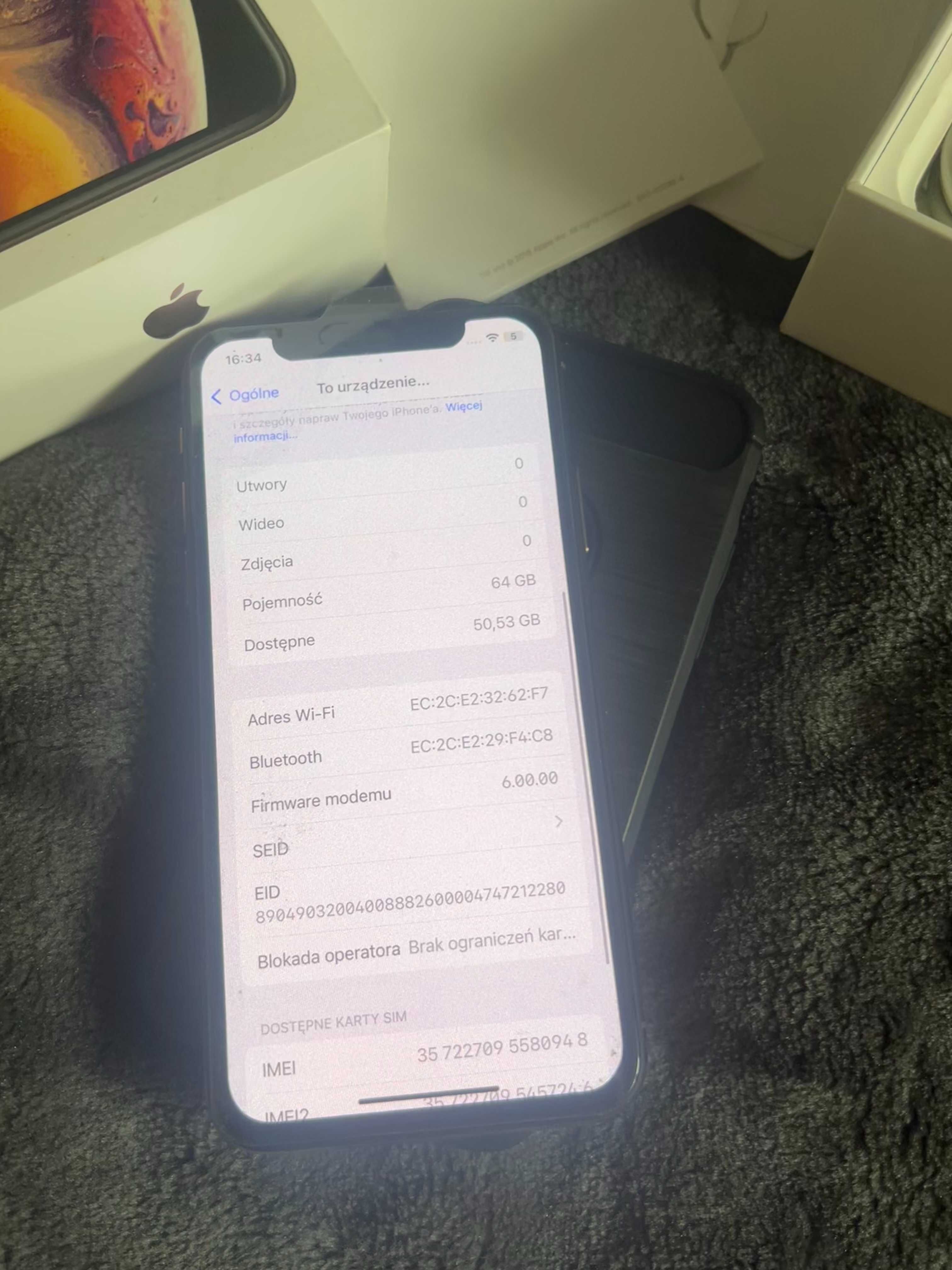 Smartfon Apple Iphone XS 64gb Gold