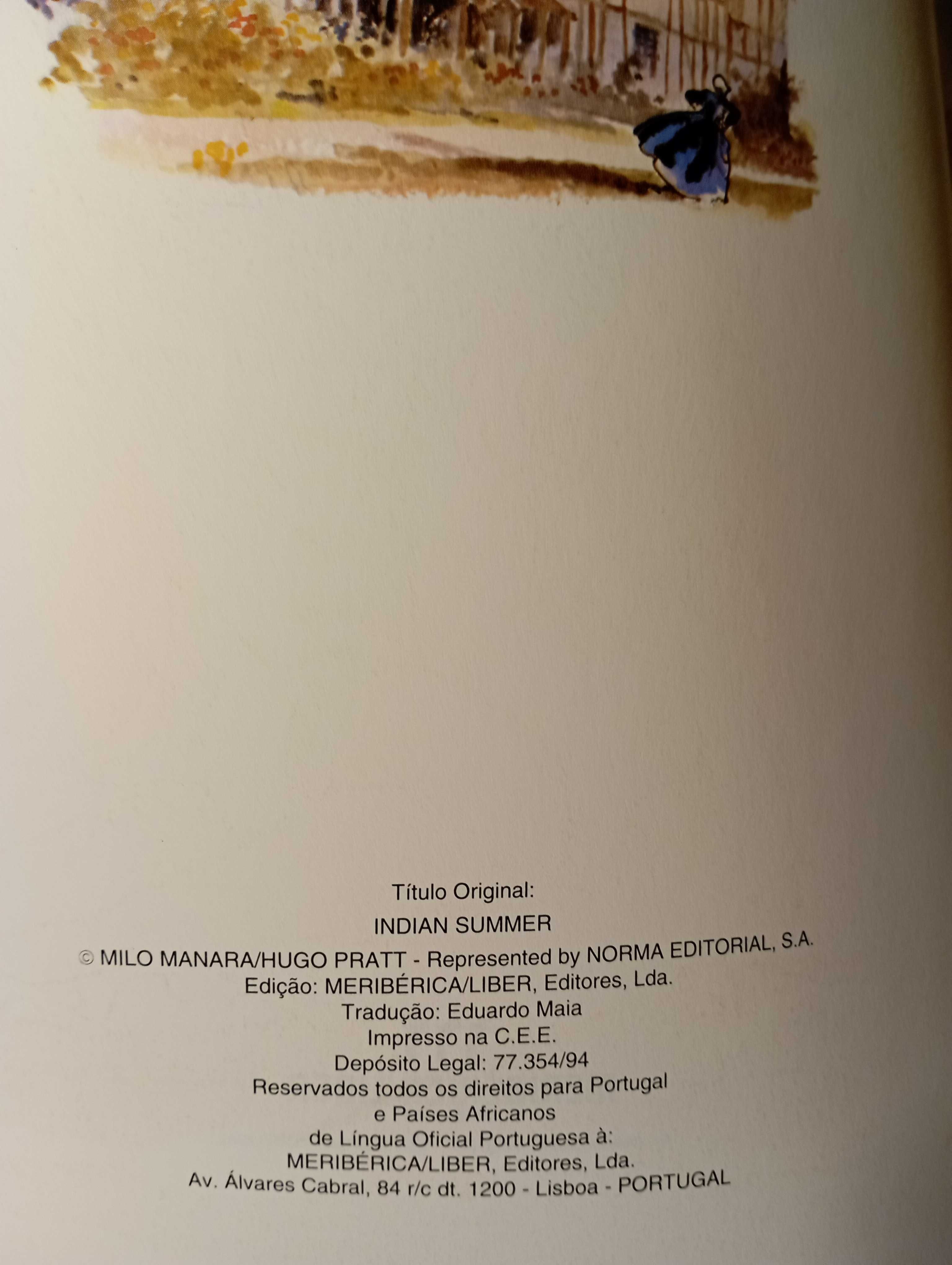 Verão Índio - Hugo Pratt e Milo Manara - VENDIDO