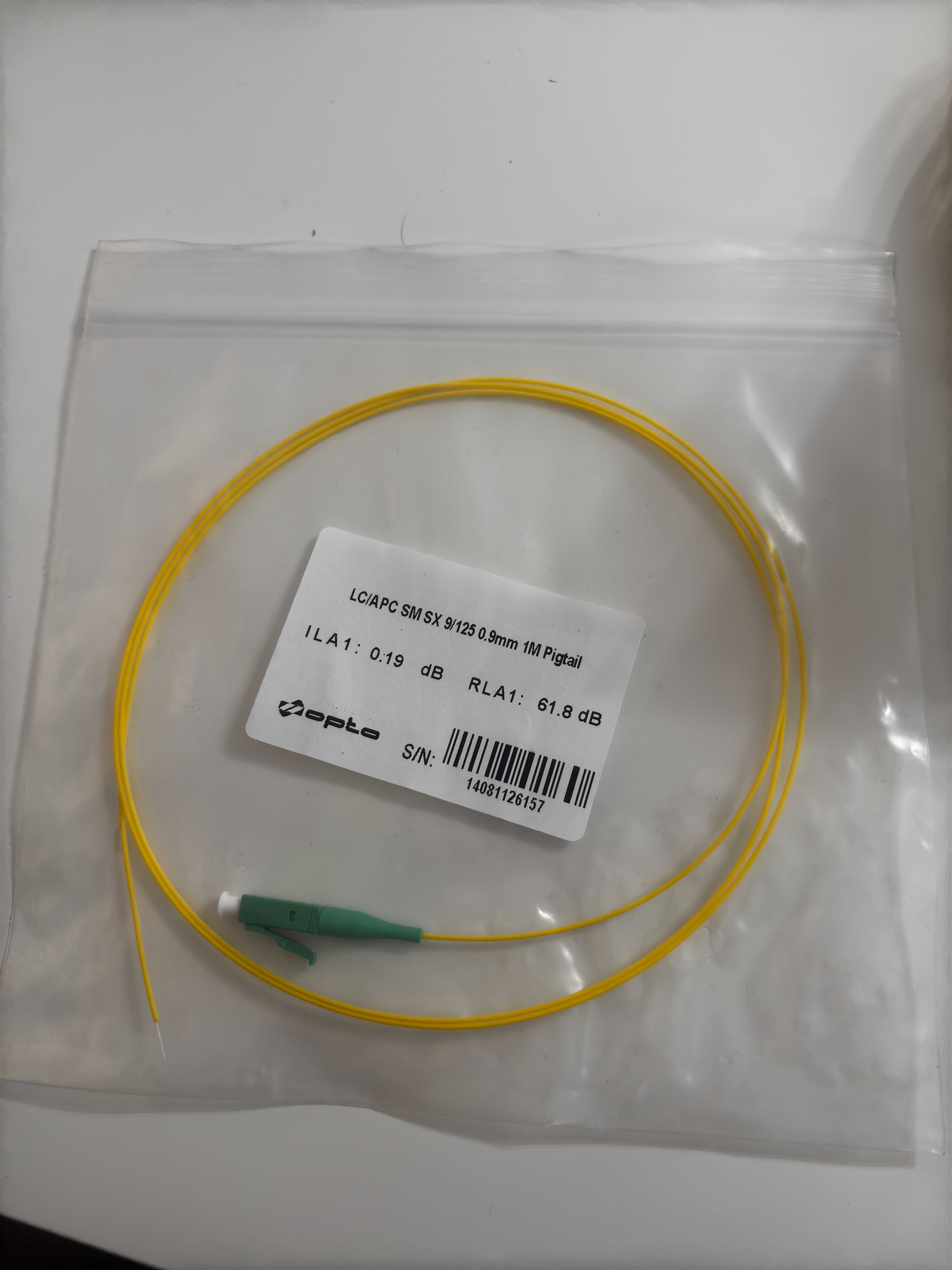 Pigtail LC/APC SM SX 1m NOWY