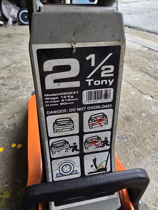 Lewarek podnośnik niskoprofilowy 2,5 tony BJC 41cm podnoszenia