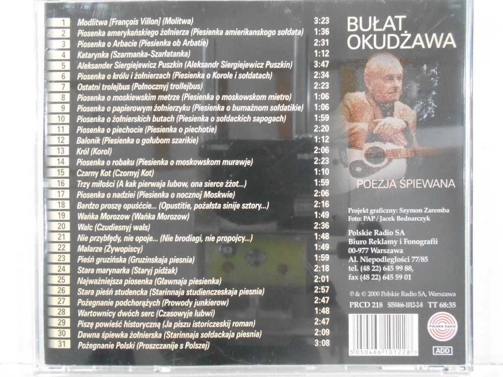 Bułat Okudżawa Poezja Śpiewana CD