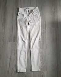 Spodnie cienki jeans rurki wysoki stan r. XS