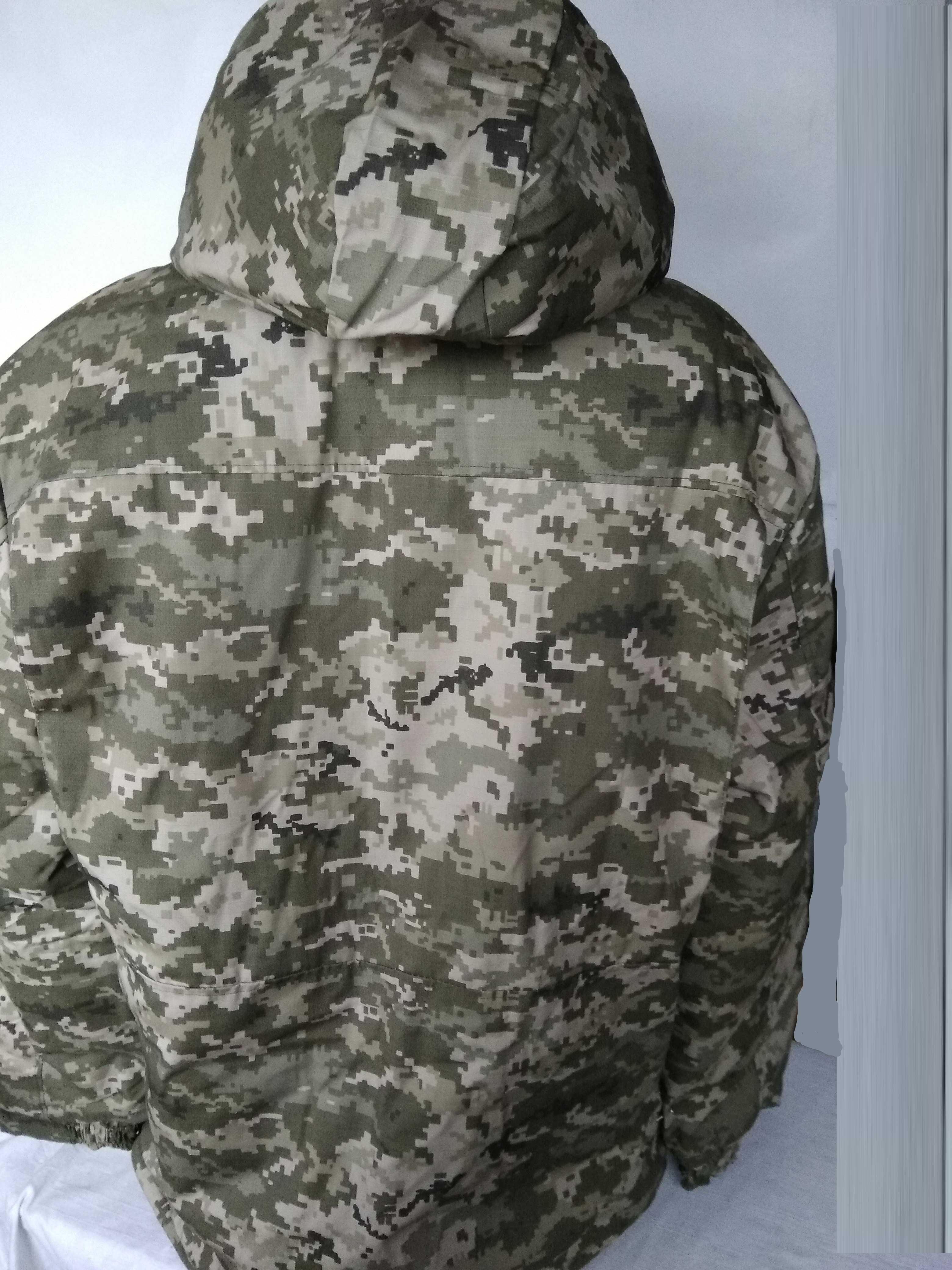 Куртка зимова всередині синтепон + олива фліс укр розмір 56 рипстоп