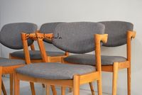 Conjunto de 4 cadeiras Kai Kristiansen mod. 42 Estilo nórdico Vintage