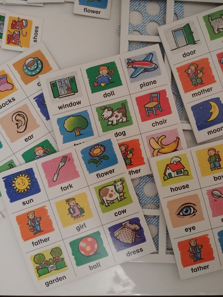 Memo gra angielsku w języku angielskim bingo