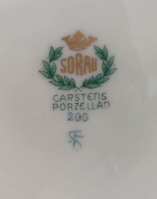 Waza i sosjerka Sorau (Żary) Carstens 1925-45 porcelana śląska