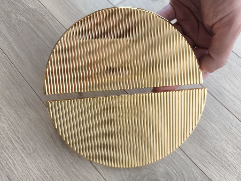 Uchwyt do mebli półksiężyc mosiądz połysk