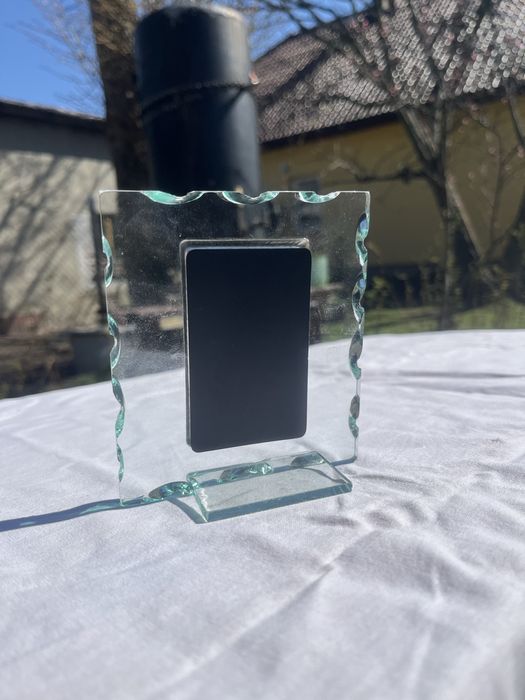 Srebrny obrazek na szkle