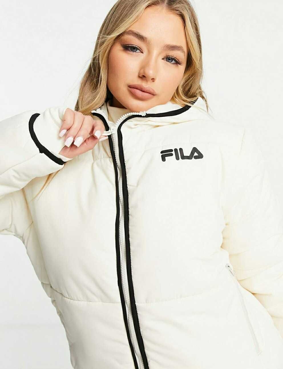 FILA Nowa kurtka XS/34 puchowa zimowa  płaszcz parka beżowa ciepła