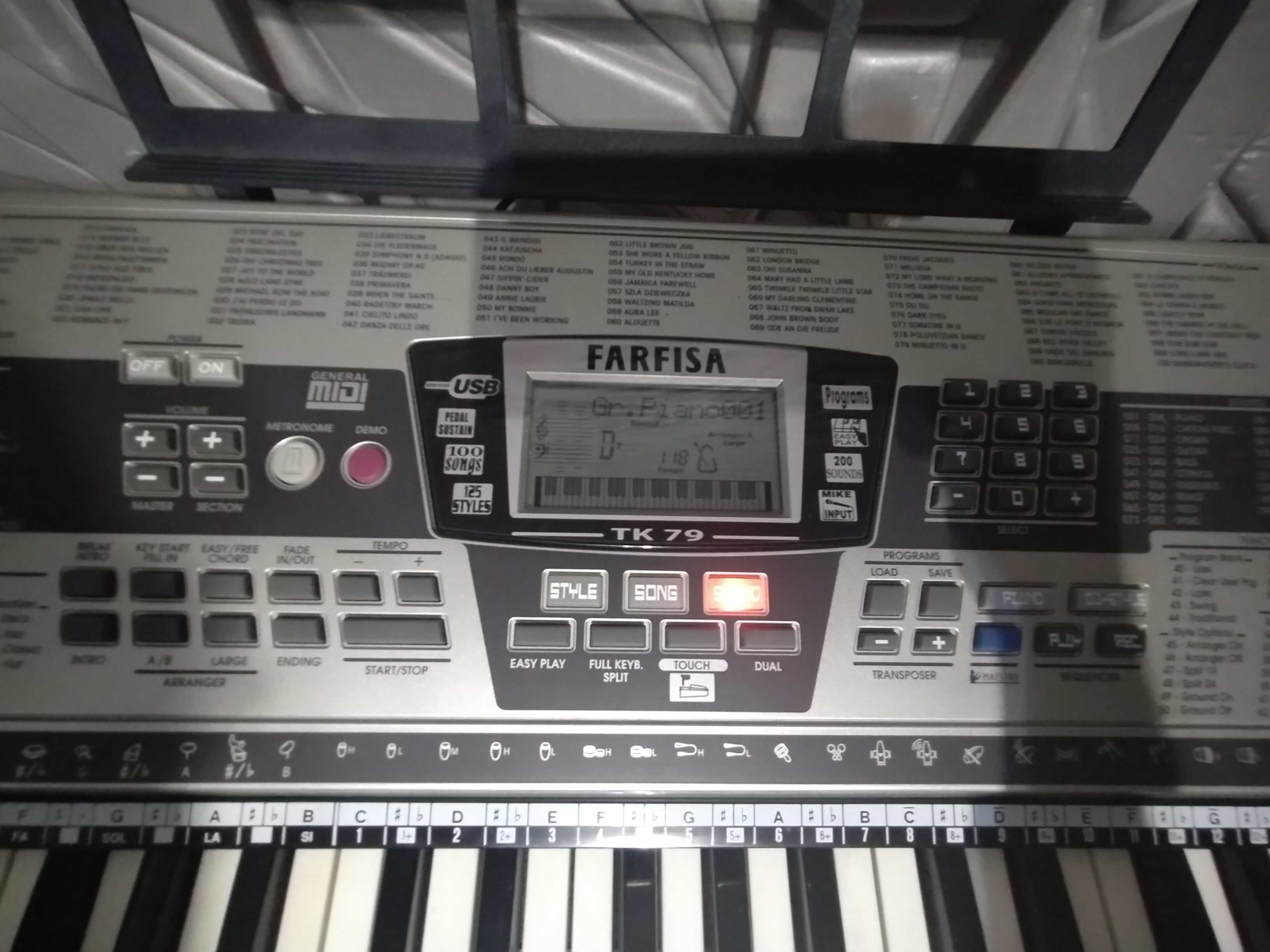 FARFISA TK-79 keyboard 61 klawiszy