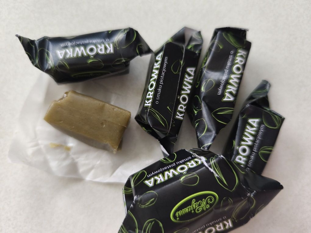 Krówki o smaku pistacjowym 3 x Polecam!