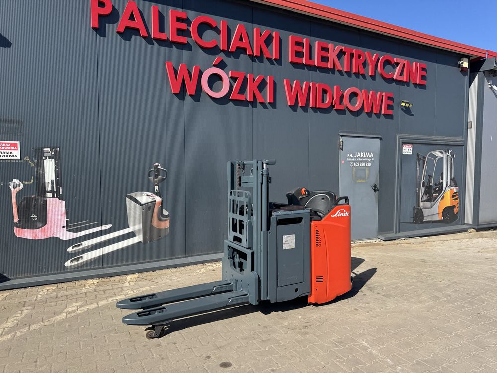 Paleciak elektryczny Linde 2019 r 210 cm 1200 kg D 12 sp wózek rydwan