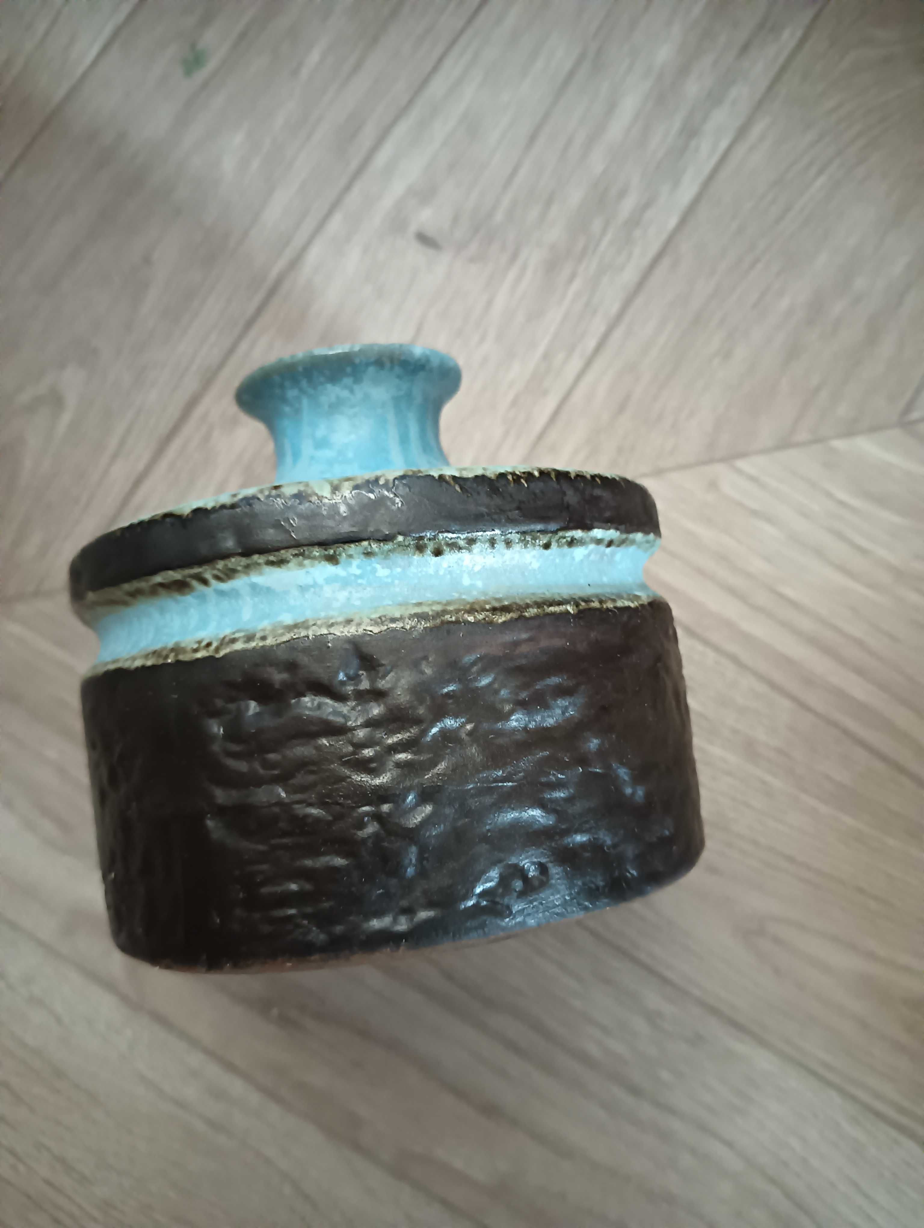Wazon ceramiczny Haldensleben niebiesko brązowy
