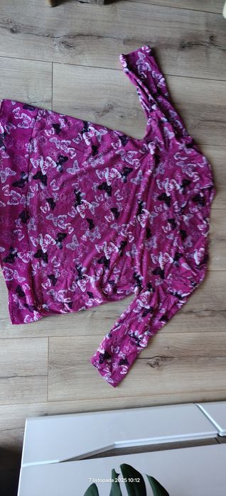 Różowa bluzka w motyle George XXL