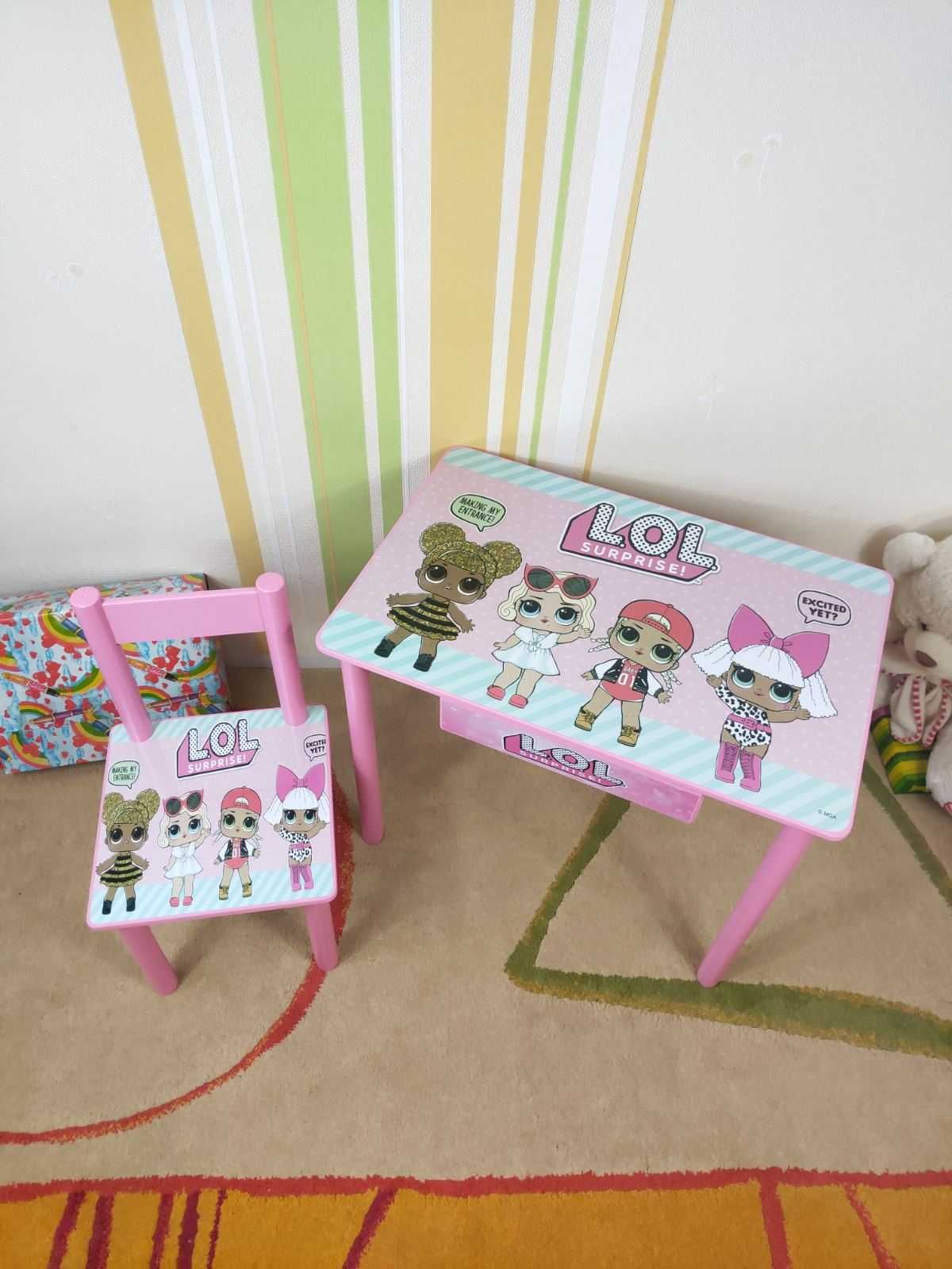 Дитячий столик і стільчик "Кукла Лол L.o.l" Детский столик стул 1-7р.