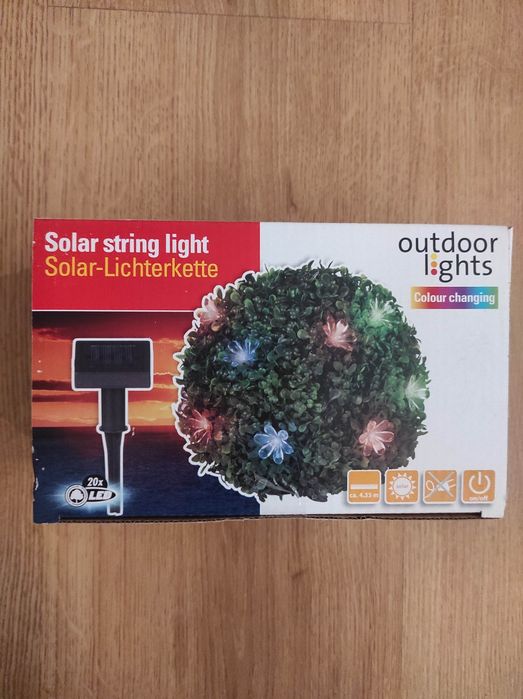 Solarny łańcuch świetlny Kwiat 20 LED