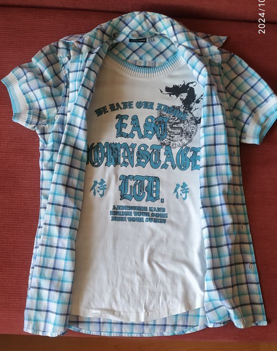 Сорочка чоловіча,  короткий рукав, розмір М європ.