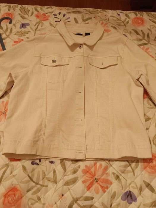 Casaco de ganga branco