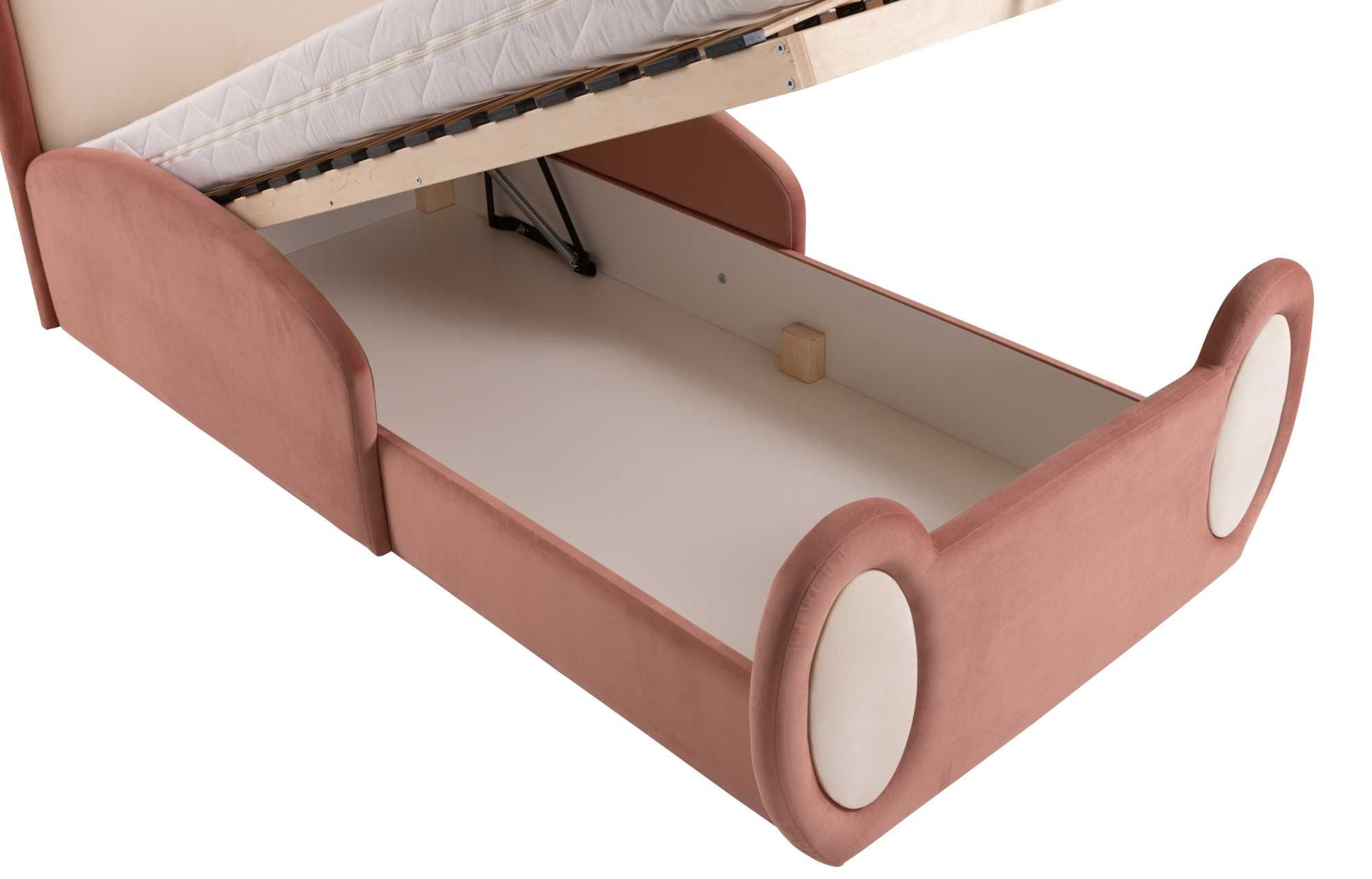 Łóżko dla dziecka KRÓLIK pojedyncze tapczan sofa króliczek róż! 90