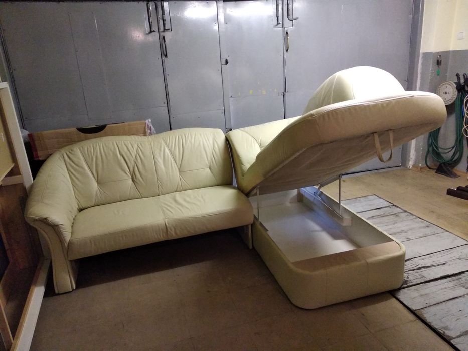 Narożnik, sofa skórzana rozkładana