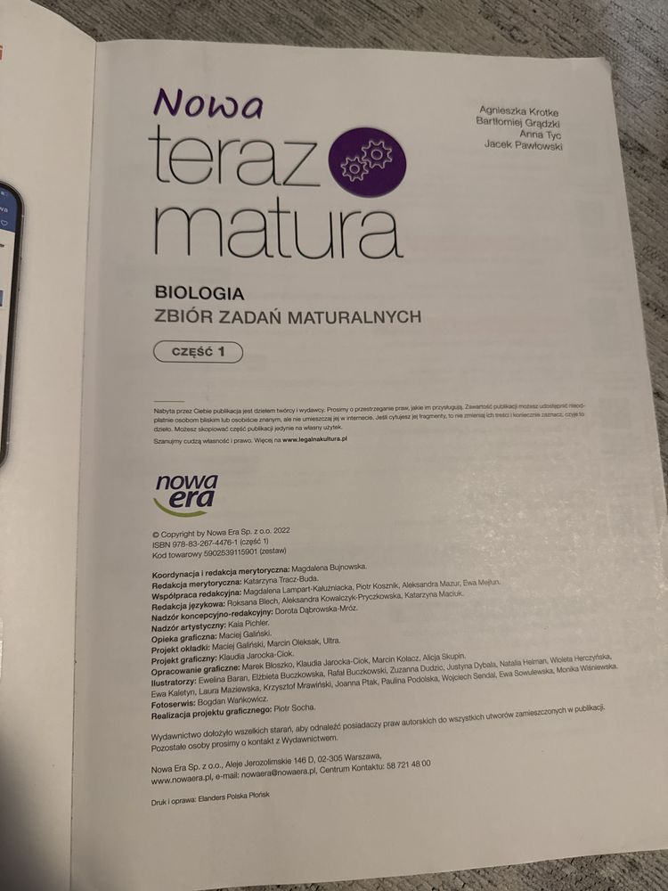 Nowa teraz matura biologia części 1,2