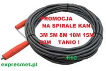 Polska Spirala kanalizacyjna 15m żmijka do rur  fi10mm Udrażniacz rur