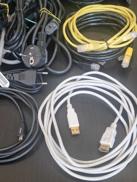 Pack Cabos HDMI/USB/VGA/Alimentação/Redes - lote completo 10 €