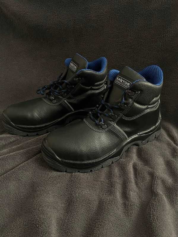 wysokie buty ochronne czarne z odblaskami robocze chronią palce 42