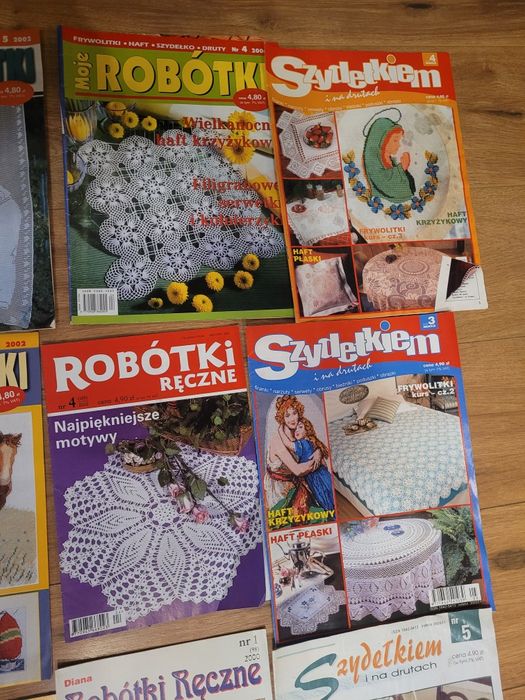 Gazety 1999 - 2004 o haftowaniu, szydełkowaniu i robieniu na drutach