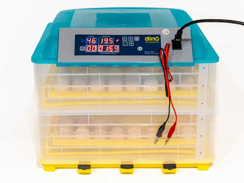 Kompletny zestaw INKUBATOR Automatyczny DINO do 112 Jaj - 12V / 230V