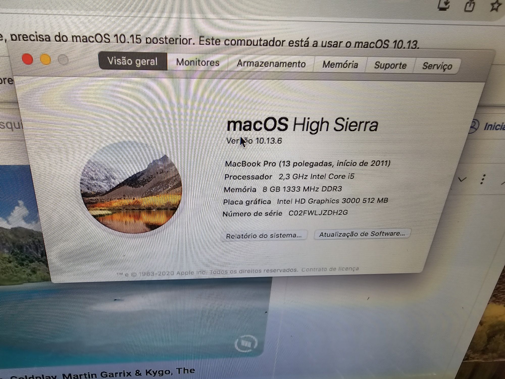 Portátil macbook pro 13 2011 em bom estado