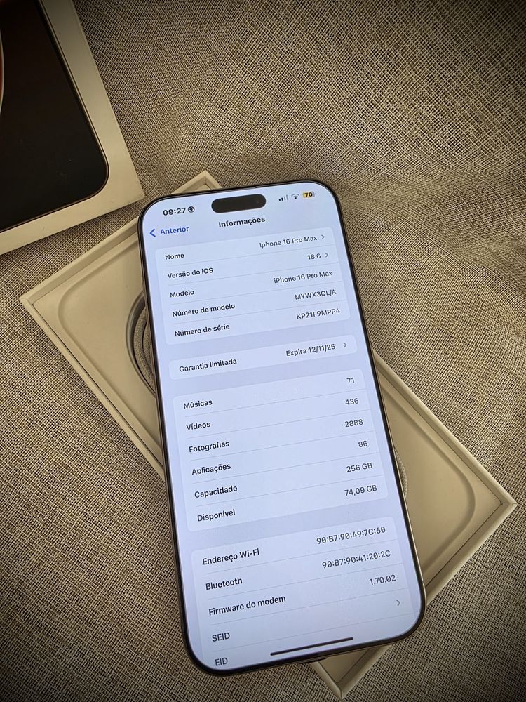 Iphone 16 Pro Max 256GB