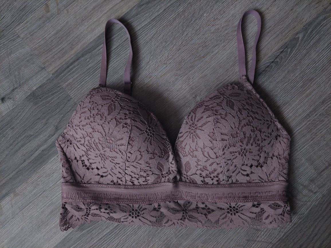 Roz. 75B biustonosz H&M braletka push-up szarobeżowy stan bardzo dobry