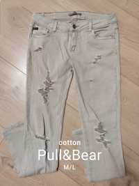 Spodnie rurki z dziurami Pull&Bear