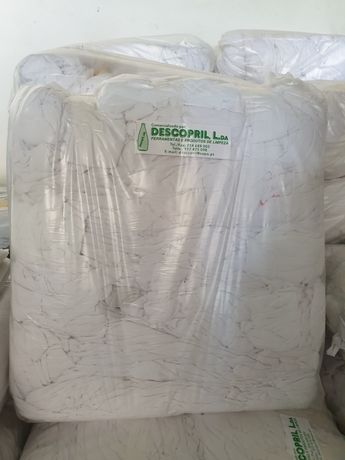 Trapo limpeza malha branca algodão embalagem 12kg