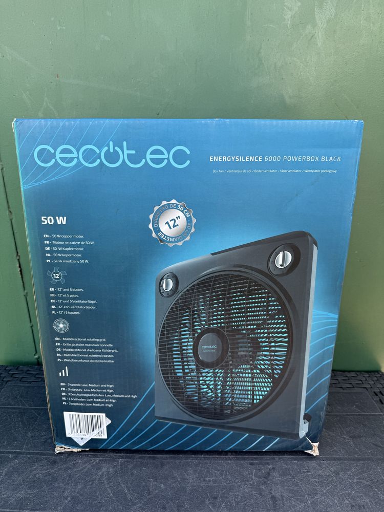 Cecotec Wentylator podłogowy EnergySilence 6000 PowerBox czarny. 50 W