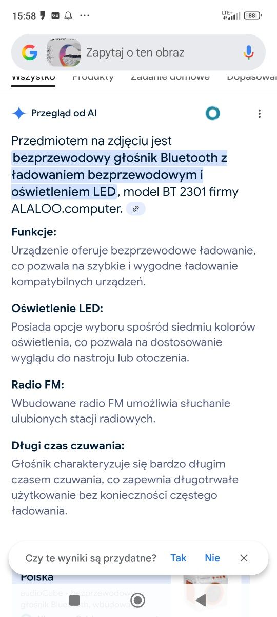 Bezprzewodowy głośnik