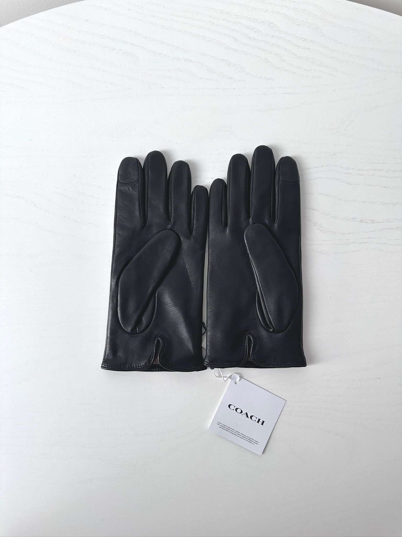 COACH Жіночі шкіряні рукавички рукавиці перчатки женские кожаные коач