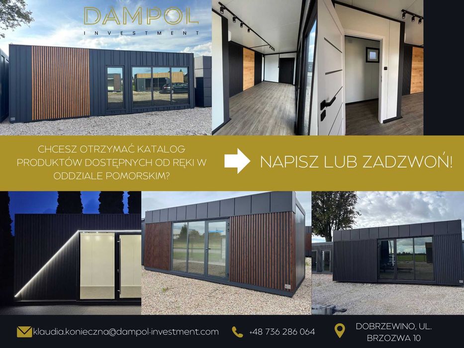 nowoczesny pawilon kontener 27m2 9x3m / biuro/ sklep/ domek caloroczny