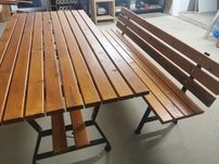 Zestaw ogrodowy 200 cm dwie ławki i stół