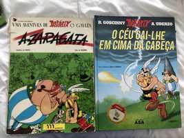 Livros Asterix, editoras diferentes.