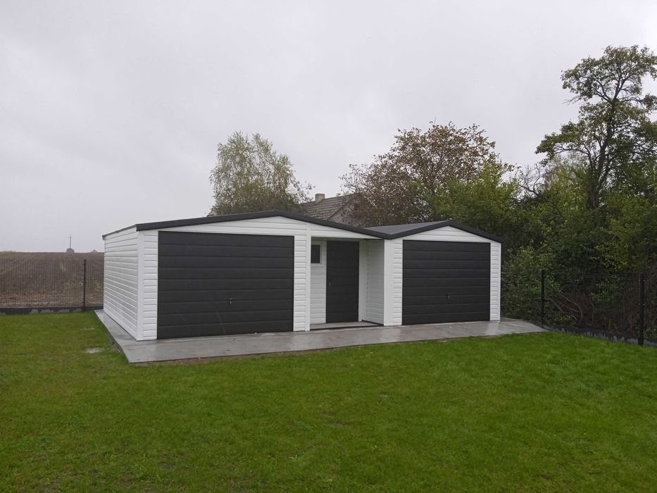 Garaż Blaszany 6x6 6x7 7x7 4x6 Blachodachówka Profil zamknięty