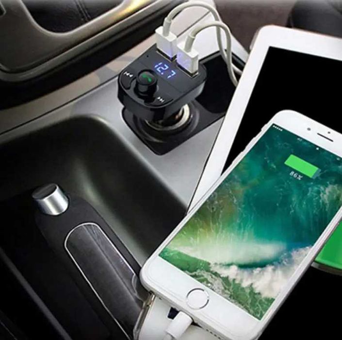 FM-модулятор трансмітер в авто з Bluetooth X8 і швидкою зарядкою нов..